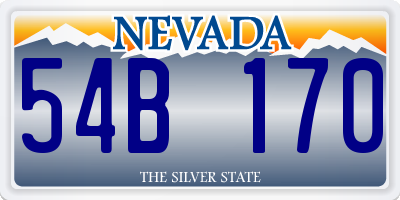 NV license plate 54B170