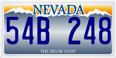 NV license plate 54B248