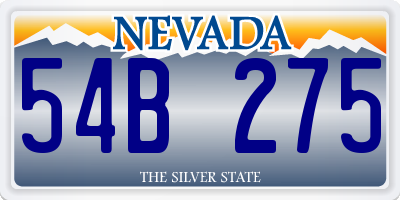 NV license plate 54B275