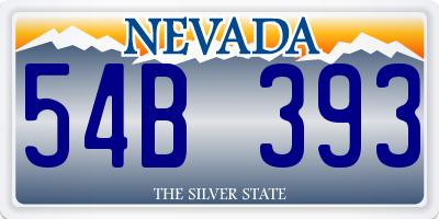 NV license plate 54B393