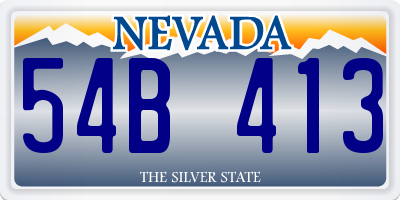 NV license plate 54B413