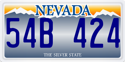NV license plate 54B424