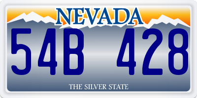 NV license plate 54B428