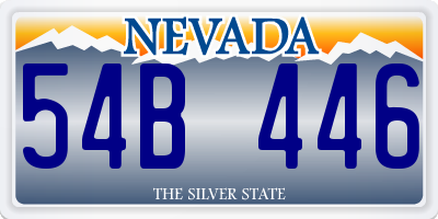 NV license plate 54B446