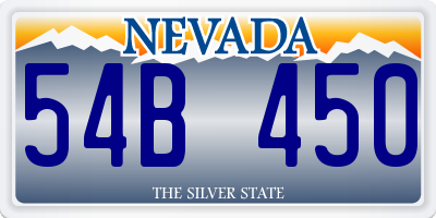 NV license plate 54B450
