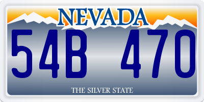 NV license plate 54B470