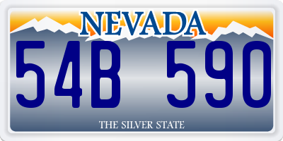 NV license plate 54B590