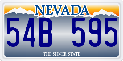 NV license plate 54B595