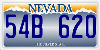 NV license plate 54B620