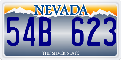 NV license plate 54B623