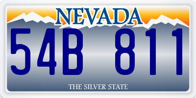 NV license plate 54B811
