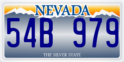 NV license plate 54B979