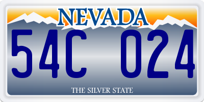 NV license plate 54C024