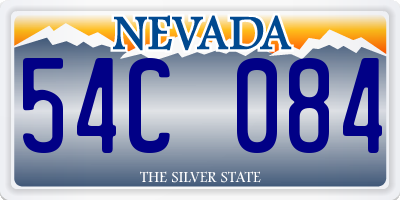 NV license plate 54C084