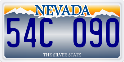 NV license plate 54C090