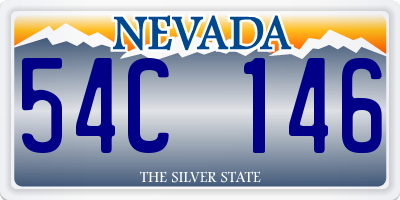 NV license plate 54C146