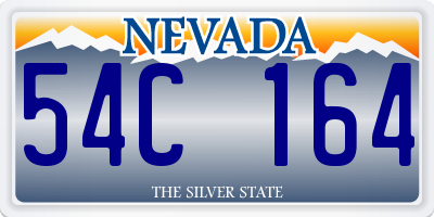 NV license plate 54C164