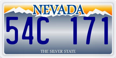 NV license plate 54C171