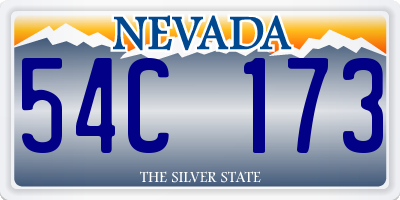 NV license plate 54C173