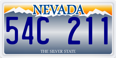 NV license plate 54C211