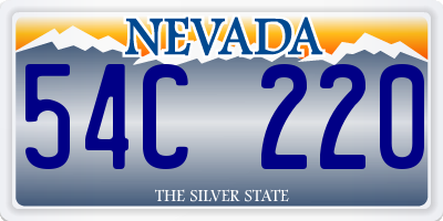 NV license plate 54C220