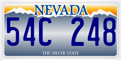 NV license plate 54C248