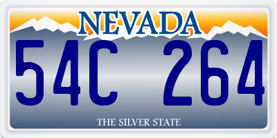 NV license plate 54C264