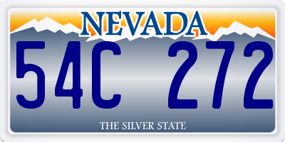 NV license plate 54C272