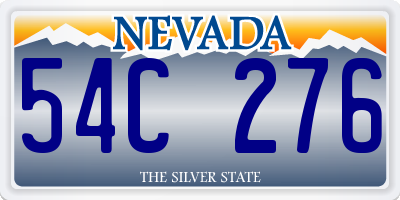 NV license plate 54C276