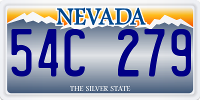 NV license plate 54C279