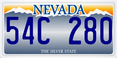 NV license plate 54C280