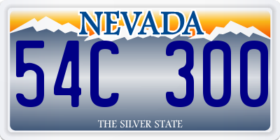 NV license plate 54C300