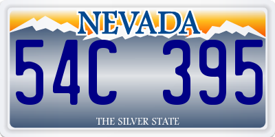 NV license plate 54C395