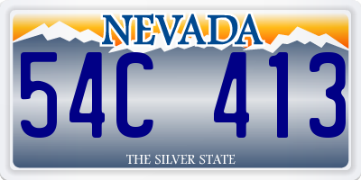 NV license plate 54C413