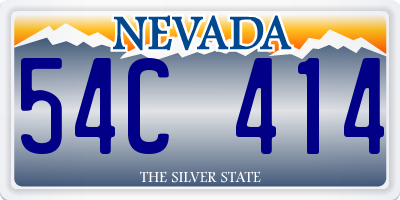 NV license plate 54C414