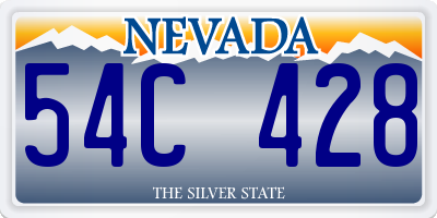 NV license plate 54C428