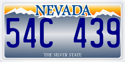 NV license plate 54C439