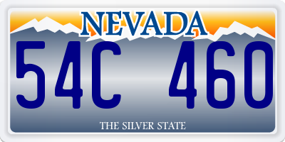 NV license plate 54C460