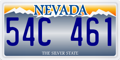 NV license plate 54C461
