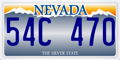 NV license plate 54C470