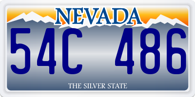 NV license plate 54C486