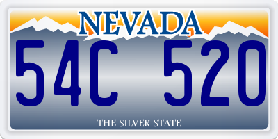 NV license plate 54C520
