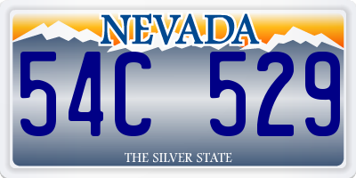 NV license plate 54C529
