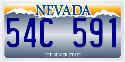 NV license plate 54C591