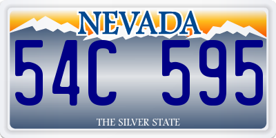 NV license plate 54C595