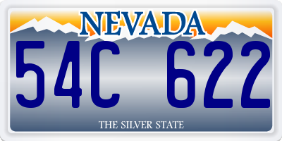 NV license plate 54C622