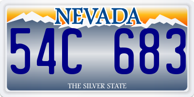 NV license plate 54C683