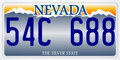 NV license plate 54C688