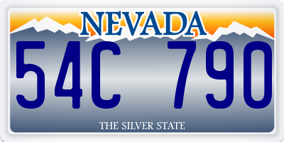 NV license plate 54C790