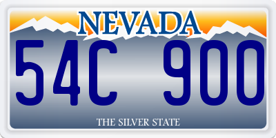 NV license plate 54C900